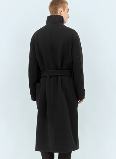 Lemaire Wrap Wool Coat Black lem0158001