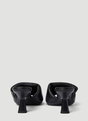 Prada Padded Heeled Mules Black pra0252047