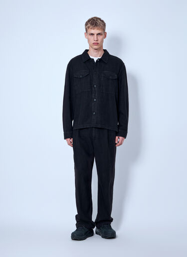 Massimo Osti Studio Cotton Twill Overshirt Black mao0166005