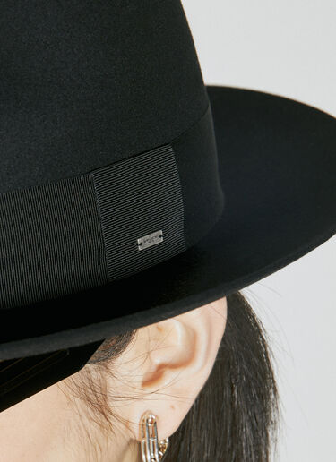 Saint Laurent Fedora Wool Hat Black sla0254073