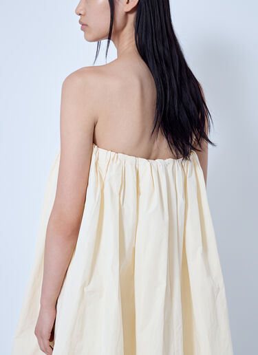 Jil Sander Strapless Draped Dress Beige jil0266020