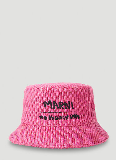 Marni x No Vacancy 编织渔夫帽 粉色 mvy0153014