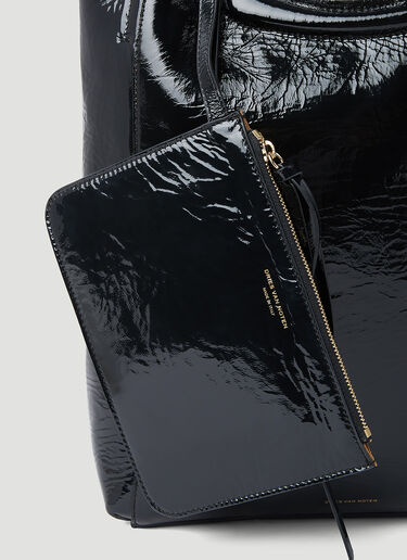 주름진 가죽 토트백 Dries Van Noten 주름진 가죽 토트백 블랙 dvn0253001