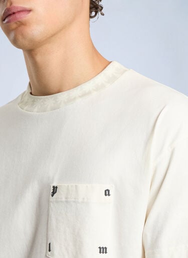 Palm Angels Palm Ribbed Regular T-Shirt White pma0166272