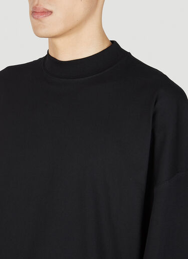 Jil Sander Mock Neck T-Shirt Black jil0151002