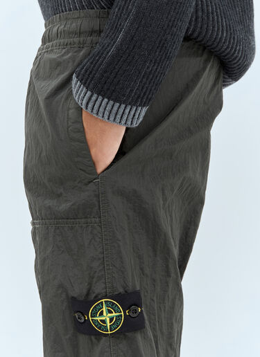 Stone Island 罗盘贴饰运动裤  灰色 sto0158028
