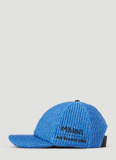 Marni x No Vacancy 编织棒球帽 蓝色 mvy0153013