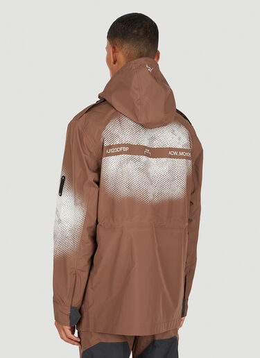 A-COLD-WALL* Graphic M-65 Shell Hooded Jacket Brown acw0149007