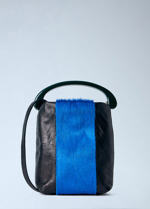 Dries Van Noten Structured Leather Handbag Black dvn0266029