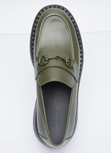 Gucci Horsebit Leather Loafers Green guc0154021