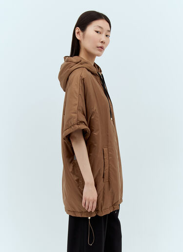 Max Mara Water-Resistant Hooded Jacket Brown max0257056
