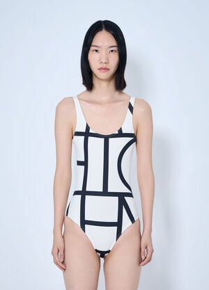 Toteme Monogram Swimsuit White tot0265073