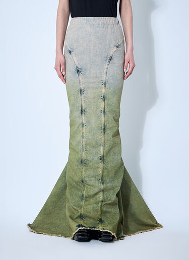 Moncler x Rick Owens Acid Degrade Al Maxi Skirt Green mcs0355020