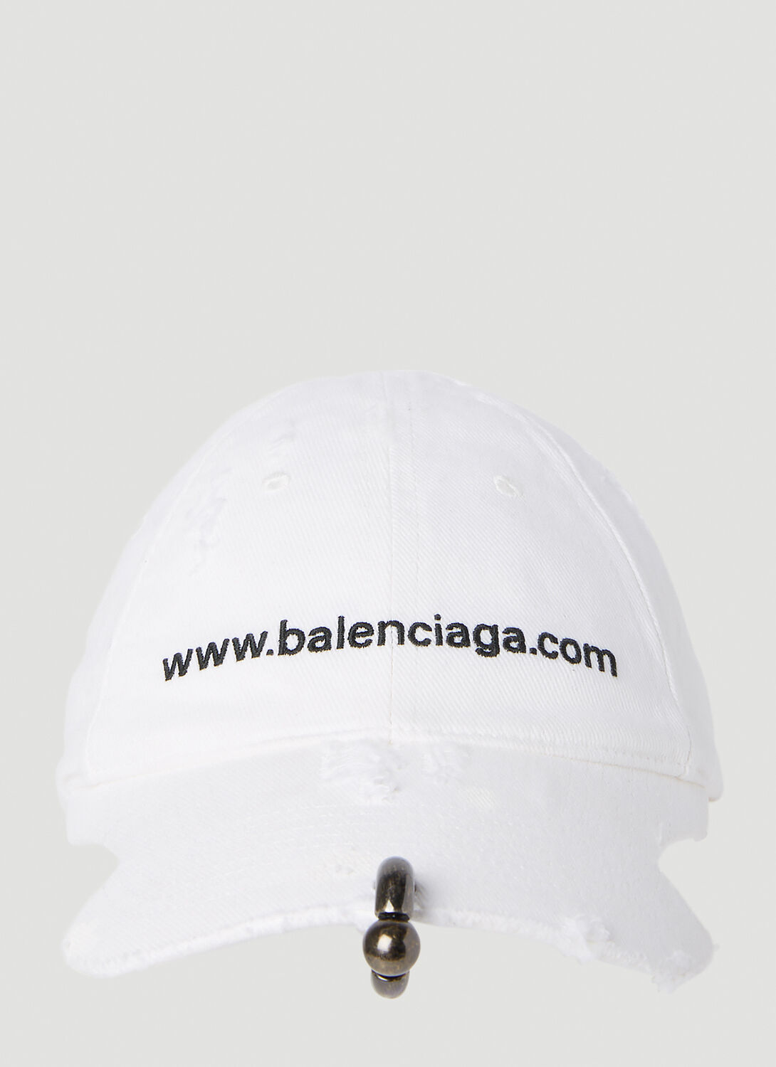 Shop Balenciaga Piercing Logo Cap In White