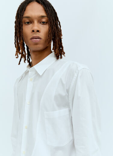 Comme des Garçons Homme Plus 弧形拼接衬衫  白色 hpl0156001