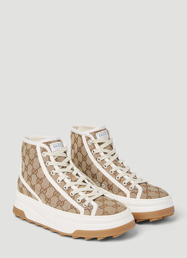 Gucci GG Canvas High Top Sneakers Beige guc0253130