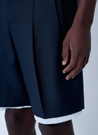 Jil Sander Wool-And-Mohair Shorts Blue jil0163005