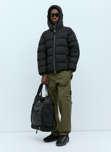 Stone Island Three Way Canvas Backpack Black sto0154097