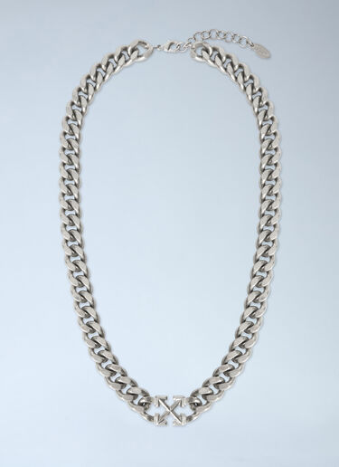 LN-CC® - Off-White: Arrow Chain Necklace - Grey Off-White Arrow Chain Necklace Grey ofw0164446