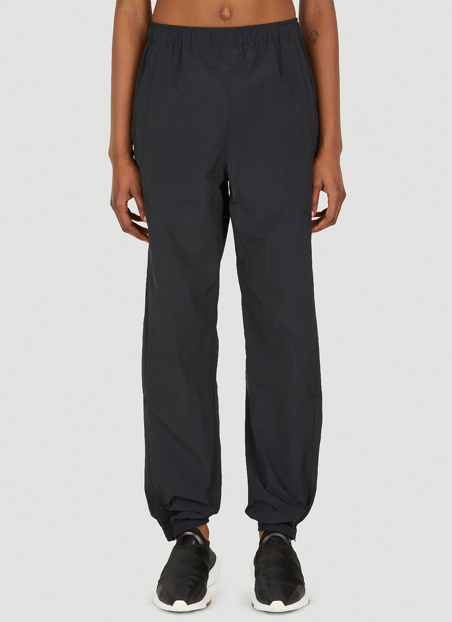 Y-3 Logo-print Wool Track-pant In Black