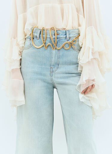 Chloé 로고 벨트 골드 chl0258026