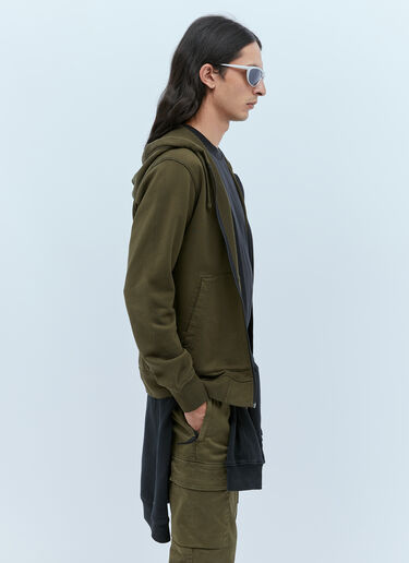 Zip-Up Compass Patch Hooded Sweatshirt Stone Island Zip-Up Compass Patch Hooded Sweatshirt Green sto0154047