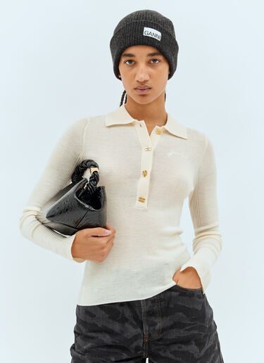 Rib Beanie Hat Ganni Rib Beanie Hat Black gan0258059
