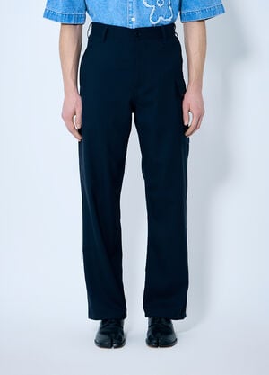 Marni Lightweight Wool Pants Blue mni0159001