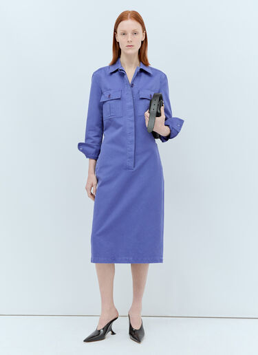 Max Mara Canvas Shirt Dress Purple max0256071