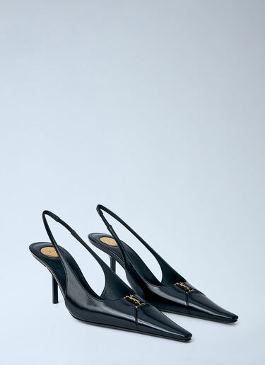 Saint Laurent Babylone Breteuil Slingback Pumps Black sla0263044