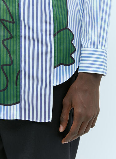 Comme des Garçons SHIRT x Lacoste Stripe-And-Logo Print Shirt Blue cdg0154008