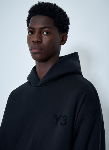 Logo Motif Hooded Sweatshirt Y-3 Logo Motif Hooded Sweatshirt Black yyy0162022