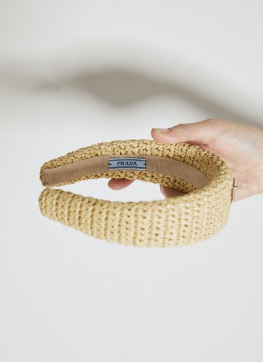 Prada Crochet Headband Beige pra0256041
