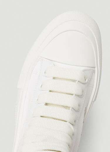 Alexander McQueen Deck Plimsoll High-Top Sneakers White amq0247087