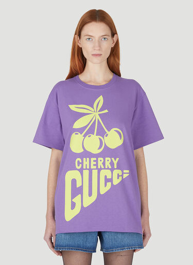 Gucci 樱桃 T 恤 紫色 guc0247087