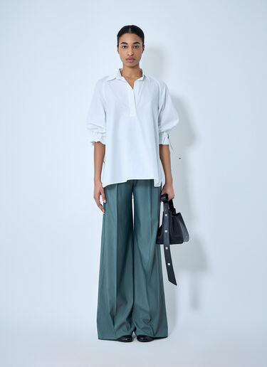 Max Mara Relaxed Poplin Tunic White max0264010