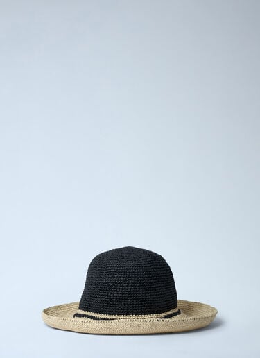 Straw Bucket Hat TOTEME Straw Bucket Hat Black tot0261073