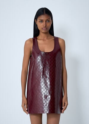 Gucci Leather Mini Dress Red guc0261128