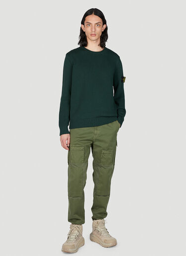 Stone Island Compass Patch Sweater Green sto0152049