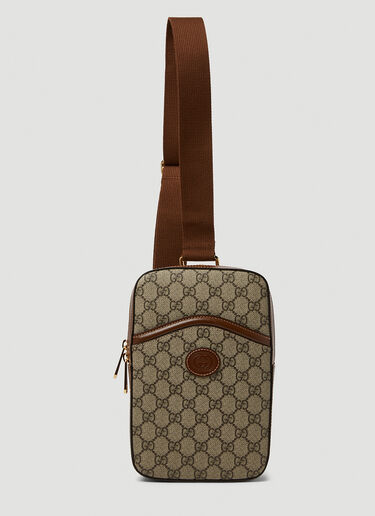 Gucci GG Supreme Sling Crossbody Bag Brown guc0150198