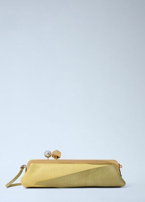 Jacquemus The Salon Maïs Leather Clutch Bag Yellow jac0264049