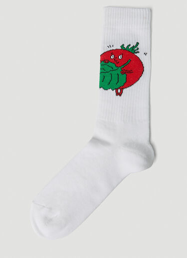 Sky High Farm Workwear Tomatoes Socks White skh0352002