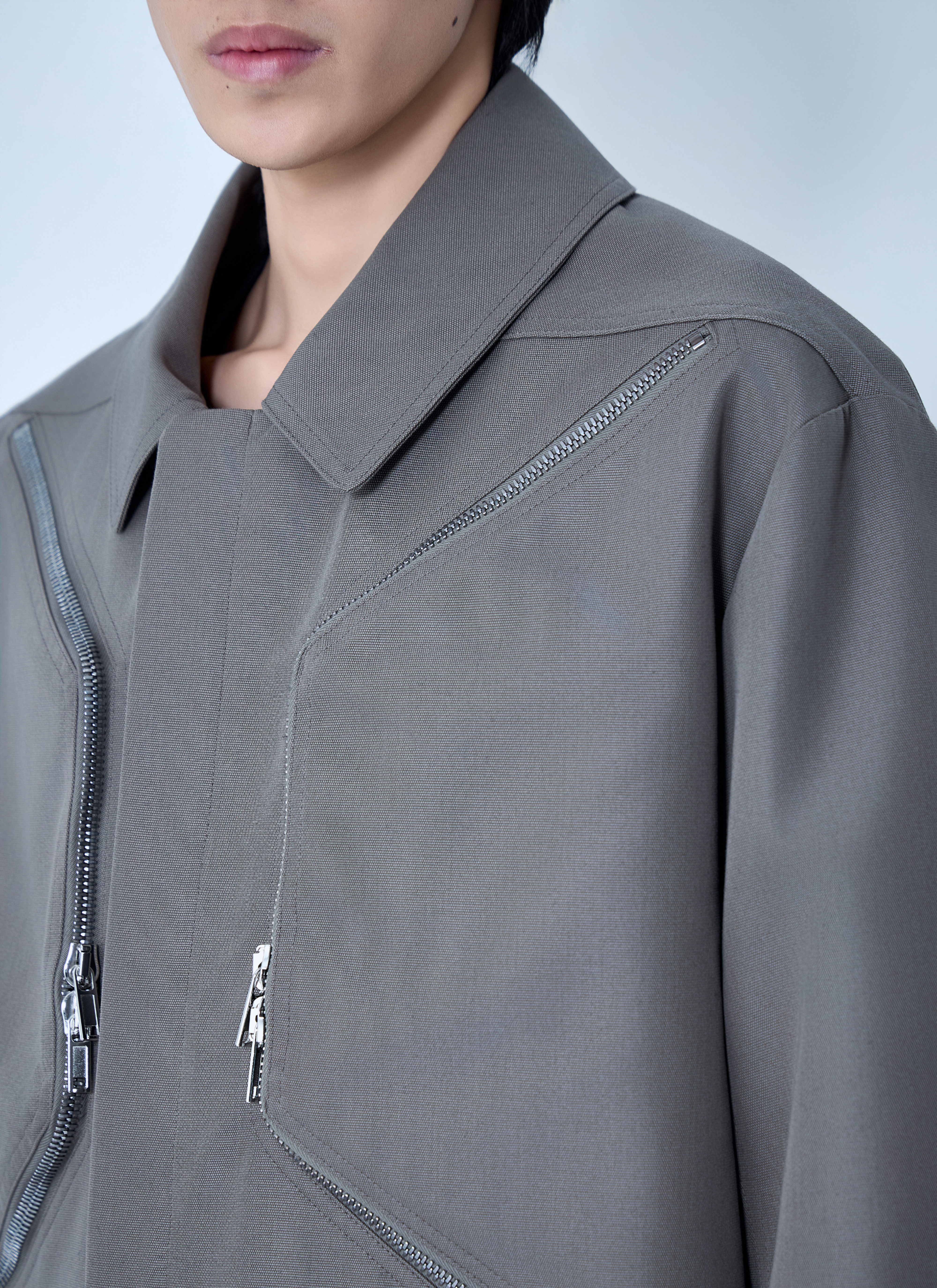 Rick Owens Men's' Heizer Mac Jacket in Grey | LN-CC®