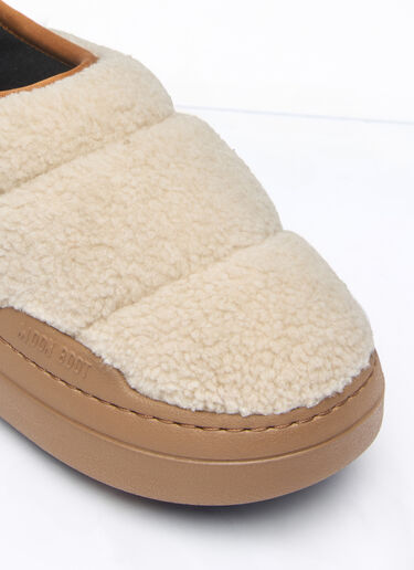 Moon Boot Park Puffer Fleece Slip-On Shoes Beige mnb0260009