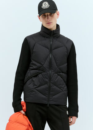 Moncler Padded Zip-Up Cardigan Navy mon0158007