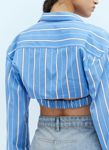 Jacquemus Le Chemise Bahia Stripe Shirt Blue jac0254018