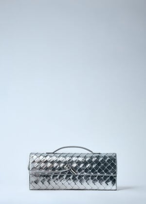Bottega Veneta Long Andiamo Clutch Silver bov0259071