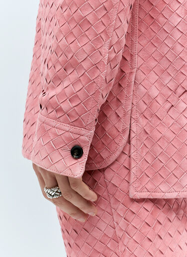 인트레치아토 스웨이드 셔츠 Bottega Veneta 인트레치아토 스웨이드 셔츠 핑크 bov0157003