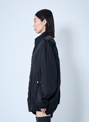 Rick Owens Satin Bomber Jacket Black ric0260008