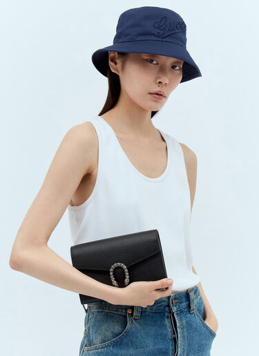 Gucci Logo Embroidery Bucket Hat Navy guc0257072